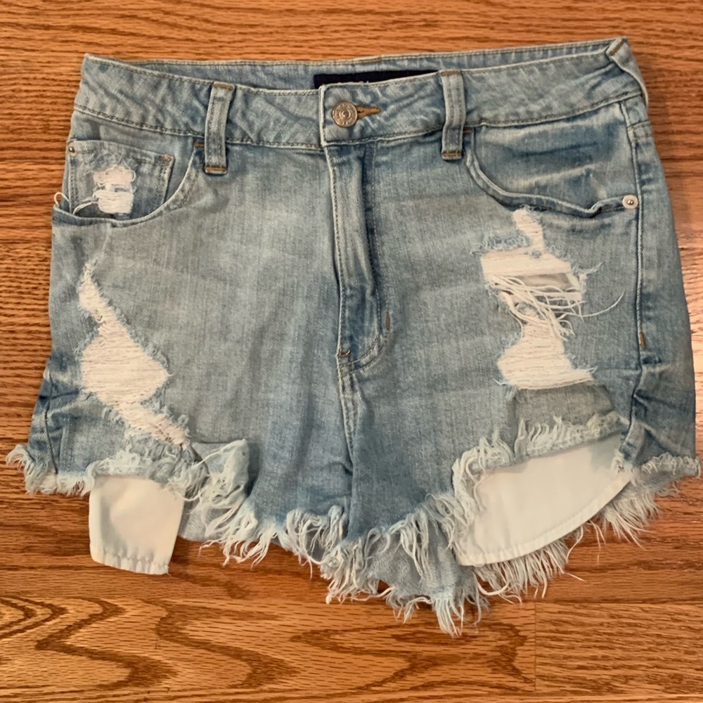 Distressed Denim Shorts